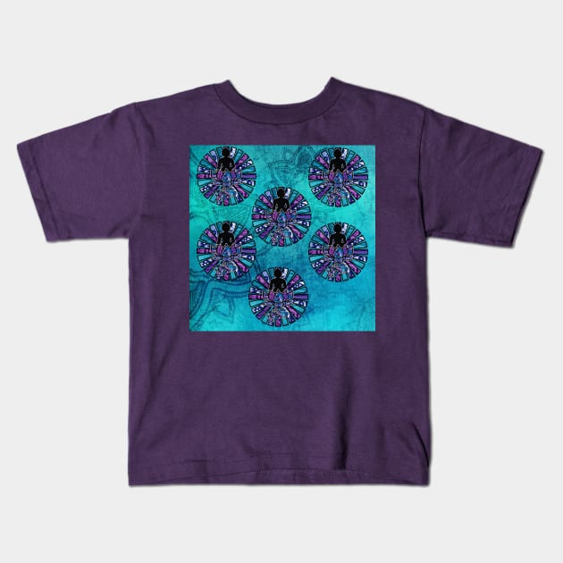 Buddha Sunrays print Kids T-Shirt by artbyomega